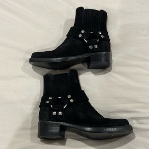 *NWOT* Re/Done western boots. Black nubuck, perfect condition